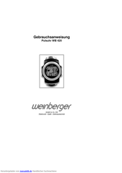 Weinberger WB 420 Gebrauchsanweisung