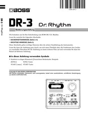 Boss DR-3 Dr.Rhythm Bedienungsanleitung