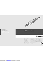 Bosch GGS 16 Originalbetriebsanleitung