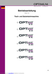 Optinum OPTI drill B 13 Betriebsanleitung