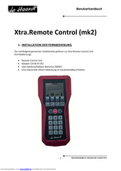 De Haardt Xtra.Remote Control Benutzerhandbuch