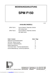 Lake People SPM F150-A Bedienungsanleitung
