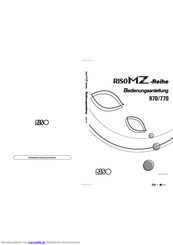 Riso MZ 770 Bedienungsanleitung