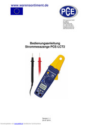 PCE Instruments PCE-LCT2 Bedienungsanleitung Und Sicherheitshinweise