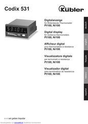 Kubler Codix 531 Bedienungsanleitung