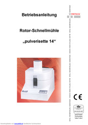 Fritsch PULVERISETTE 14 Betriebsanleitung