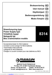 Mascot 8314 Bedienungsanleitung