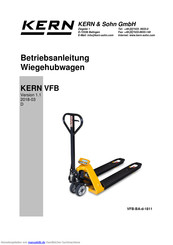 kern VFB-BA-d-1811 Betriebsanleitung