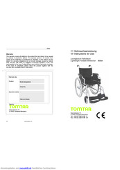 Tomtar Sillon Gebrauchsanweisung