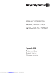 Beyerdynamic Synexis RP8 Produktinformation