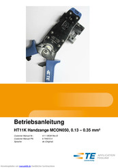 TE Connectivity HT11K Betriebsanleitung
