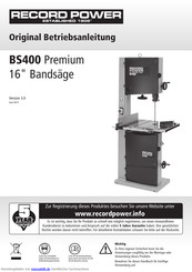Record Power BS400 Premium Originalbetriebsanleitung