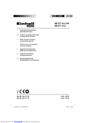 EINHELL Expert GE-CT 18 Li Originalbetriebsanleitung