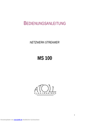Atoll MS 100 Bedienungsanleitung
