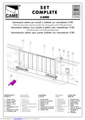 CAME U 6000 Bedienungsanleitung