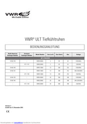 VWR VWRC0386V Bedienungsanleitung