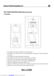 Bellcome advanced 1 Familie Benutzerhandbuch
