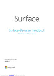 Microsoft Surface RT Benutzerhandbuch