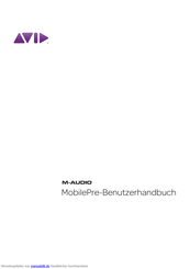 M-Audio MobilePre MK II Benutzerhandbuch