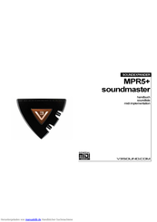 V3SOUND MPR5+ soundmaster Handbuch