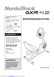 NordicTrack GXR 4.2 Bedienungsanleitung