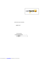 HEITECH 0400 23 87 Betriebshandbuch