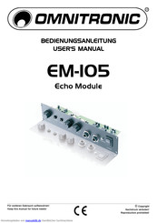 Omnitronic EM-105 Bedienungsanleitung