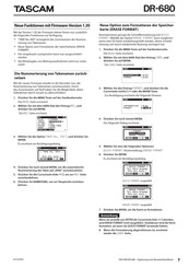 Tascam DR-680 Benutzerhandbuch