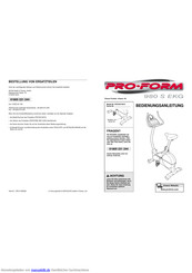 PROFORM PFEVEX19010 Bedienungsanleitung
