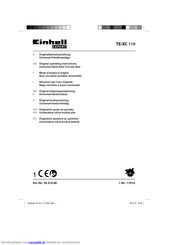 EINHELL Expert TE-XC 110 Originalbetriebsanleitung