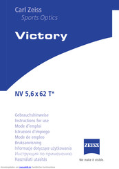Carl Zeiss Victory NV 5,6 x 62 T* Gebrauchshinweise