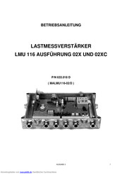 Vibro-meter LMU 116 Betriebsanleitung
