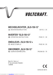 Voltcraft SLS-150-12 Bedienungsanleitung