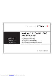 KnIck IsoAmp 12000 Handbuch