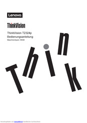 Lenovo ThinkVision T2324p Bedienungsanleitung