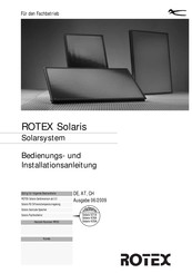 Rotex Solaris H26A Bedienungs- Und Installationsanleitung