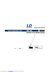 LD Systems MEI 100 Bedienungsanleitung