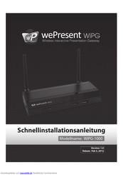 Barco wePresent WiPG -1000 Schnellinstallationsanleitung