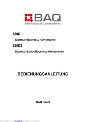 BAQ 650D Bedienungsanleitung
