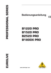 Behringer Eurolive B1220 Pro Bedienungsanleitung
