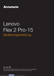 Lenovo Flex 2 Pro-15 Bedienungsanleitung