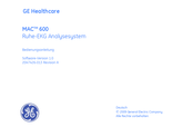 GE Medical Systems MAC 600 Bedienungsanleitung