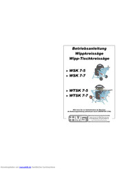 HMG maschinen WSK 7-7 Betriebsanleitung