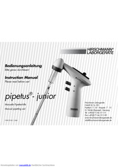 Hirschmann Laborgeräte pipetus - junior Bedienungsanleitung