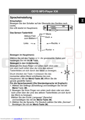 Odys X36 Benutzerhandbuch