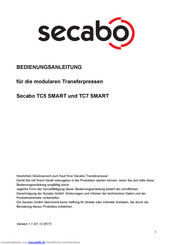 Secabo TC5 SMART Bedienungsanleitung