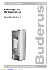 Buderus blueline 9 Bedienungs- Und Montageanleitung