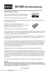 Arexx BS-500 Betriebsanleitung