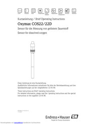 Endress+Hauser Oxymax COS22 Kurzanleitung
