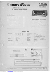 Philips 86D41A Serviceanleitung